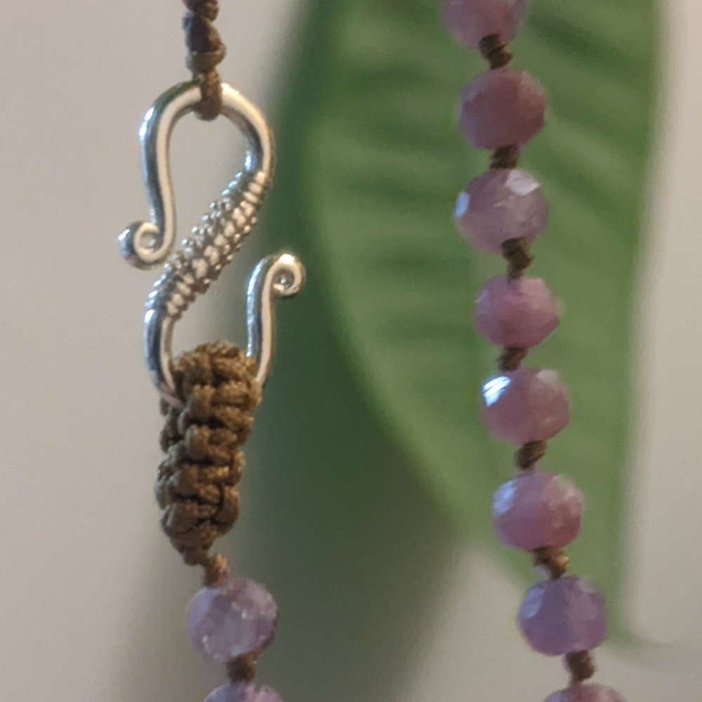 Vintage mini pink quartz choker necklace - Picture 3 of 16